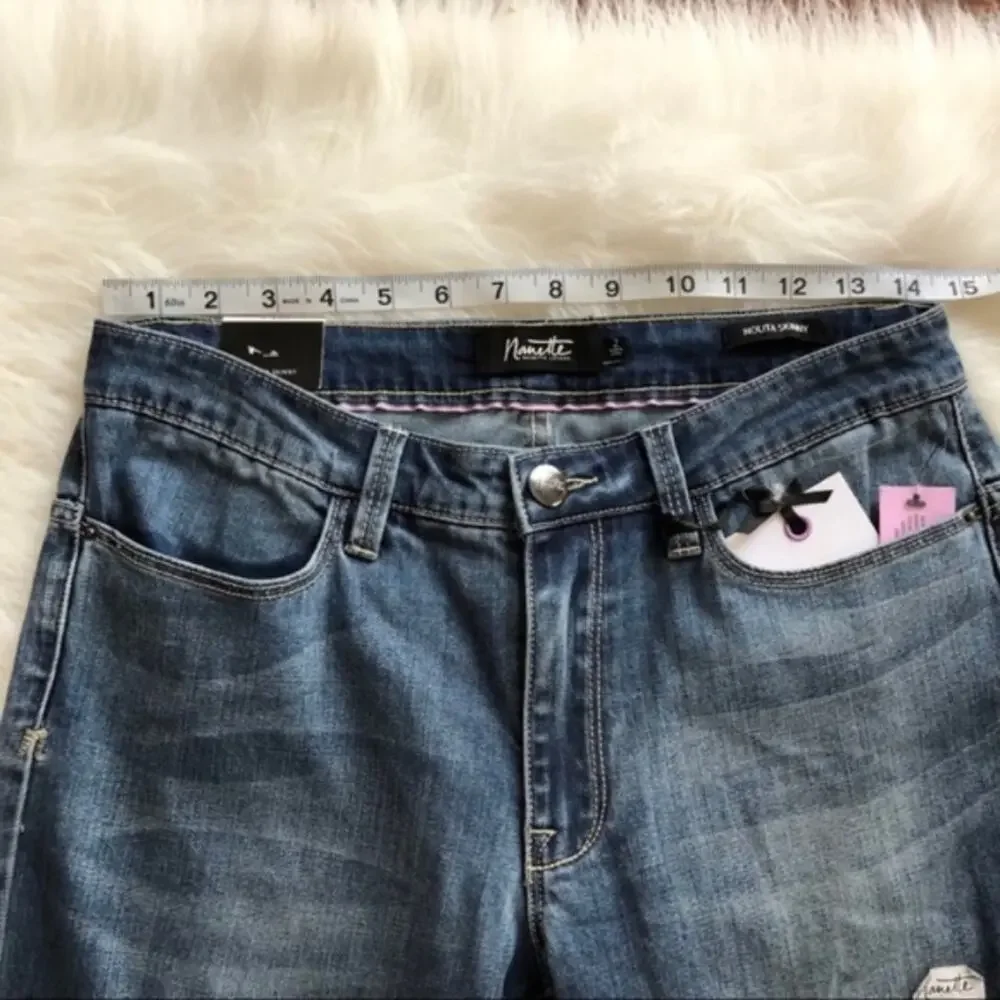 Nanette Lepore Nolita Skinny Embroidered Jeans NWT